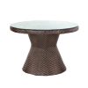 TEA TABLE WITH GLASS TOP (LCOD/134/002)