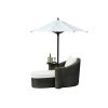 LOUNGER CHAIR AND OTTOMAN INCLUDING UMBRELLA WITH CUSHION (LCOC/108/001)