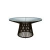 DINING TABLE 140 DIA WITH GLASS TOP (LCO/041/004)