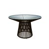 DINING TABLE 100 DIA WITH GLASS TOP (LCO/041/002)