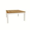 SQUARE COFFEE TABLE 80 X 80 CM. WITH TEAK WOOD TOP (LCO/042/008)