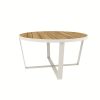 ROUND COFFEE TABLE 90 CM. WITH TEAK WOOD TOP (LCO/042/010)