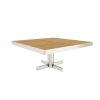 PEDESTAL COFFEE TABLE WITH TEAK WOOD TOP (LCO/043/012)