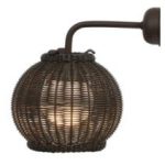 Loom Crafts Outdoor Garden Furniture An OUTDOOR WALL LIGHTS (LCO/072/001) with a wicker basket on it.