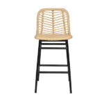 Loom Crafts Outdoor Garden Furniture A outdoor bar stool (LCO/074/004) with black legs.