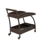 Loom Crafts Outdoor Garden Furniture A brown SERVICE TROLLEY (LCO/083/001) on wheels.