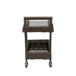 Loom Crafts Outdoor Garden Furniture A brown SERVICE TROLLEY (LCO/083/001) on wheels.