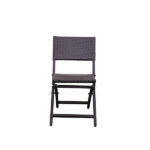 Loom Crafts Outdoor Garden Furniture A black FOLDING CHAIR & TABLE SET (LCO/068/001) on a white background.