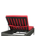 Loom Crafts Outdoor Garden Furniture A LOUNGER LCO/089/008 with red cushion.