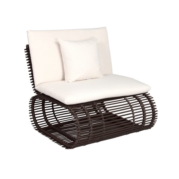 Loom Crafts Outdoor Garden Furniture A SINGLE SEATER SOFA LCO/087/001 with a white cushion.