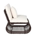 Loom Crafts Outdoor Garden Furniture A SINGLE SEATER SOFA LCO/087/001 with a white cushion.