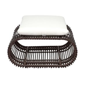 Loom Crafts Outdoor Garden Furniture A OTTOMAN LCO/087/004 with a white cushion.