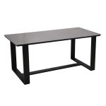 Loom Crafts Outdoor Garden Furniture A DINING TABLE WITH HPL TOP LCO/088/002 with black legs on a white background.