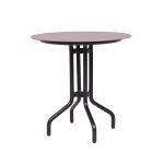 A TABLE LCCT.001.001 with black legs and a round top.