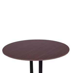 A TABLE LCCT.001.001 with black legs and a brown wood top.